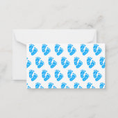 Correspondance Carte de prières Baby shower Peacock bleu (Dos)