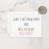 Correspondance Carte de proposition Bridesmaid (Devant/Arrière en situation)