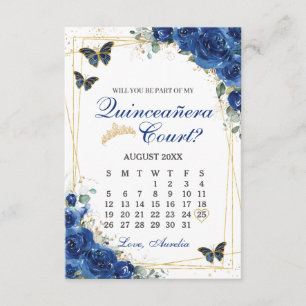 Correspondance Carte de proposition de cour de Quinceanera floral