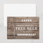 Correspondance Carte de proposition de fabricant de bière gratuit (Devant / Derrière)