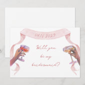 Correspondance Carte de proposition de femme de ménage rose éléga (Devant / Derrière)