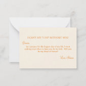 Correspondance Carte de proposition de témoin de mariage (Dos)