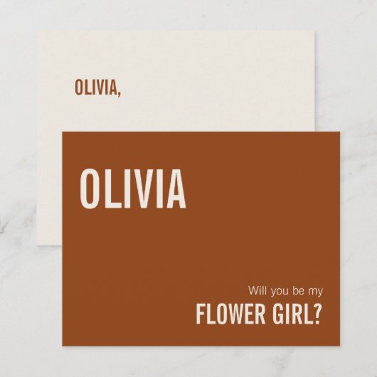 Correspondance Carte de Proposition Fleuriste en Terre Cuite Simp (Devant / Derrière)