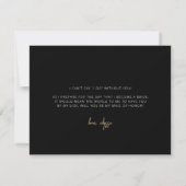 Correspondance Carte de proposition moderne Black + Gold Maid of  (Dos)