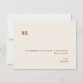 Correspondance Carte de proposition simple en terre cuite de cart (Dos)