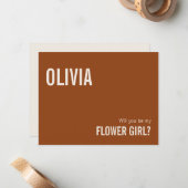 Correspondance Carte de Proposition Simple Fille aux Fleurs en Te (Devant/Arrière en situation)