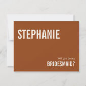 Correspondance Carte de proposition simple Terracotta Be My Bride (Devant)