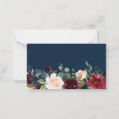 Correspondance Carte de rabat Boho Burgundy Blush (Dos)