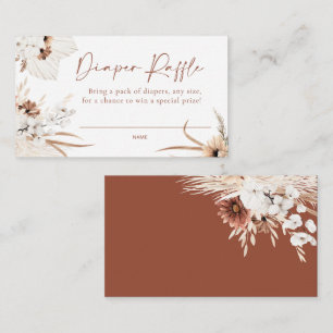 Correspondance Carte de rabat Boho Pampas Grass Diaper