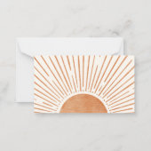 Correspondance Carte de rabat Boho Sun Baby shower (Dos)