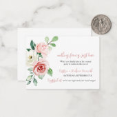 Correspondance Carte de réception florale rose vif (Devant/Arrière en situation)