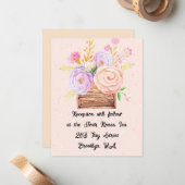 Correspondance Carte de réception pour Peach Rustic Mariage (Devant/Arrière en situation)