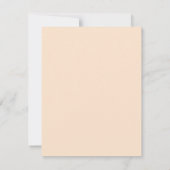 Correspondance Carte de réception pour Peach Rustic Mariage (Dos)