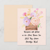 Correspondance Carte de réception pour Peach Rustic Mariage (Devant / Derrière)