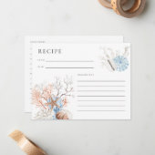 Correspondance Carte de recette Boho Beach Coral Reef (Devant/Arrière en situation)