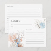 Correspondance Carte de recette Boho Beach Coral Reef (Devant / Derrière)