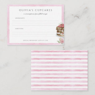Correspondance Carte de recette de fête d'anniversaire de cuisson