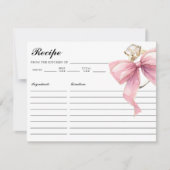 Correspondance Carte de recette de Fête des mariées de la coquett (Devant)