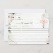 Correspondance Carte de recette de Fête des mariées florale rose  (Devant)