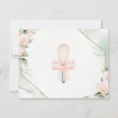 Correspondance Carte de recette de Fête des mariées florale rose  (Dos)