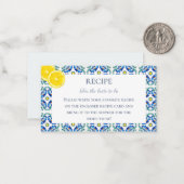 Correspondance Carte de recette de Fête des mariées sicilienne (Devant/Arrière en situation)