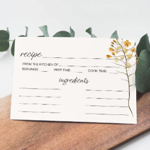 Correspondance Carte de recette de mariage à fleurs miniatures vi