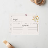 Correspondance Carte de recette de mariage à fleurs miniatures vi (Devant/Arrière en situation)