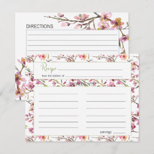 Correspondance Carte de recette de mariage élégante à fleurs de c