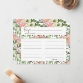 Correspondance Carte de recette de mariage floral coquille d'oeuf (Devant/Arrière en situation)