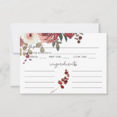 Correspondance Carte de recette de Mariage Rose rouge flou (Devant)