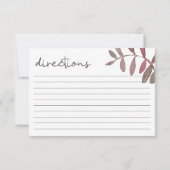 Correspondance Carte de recette de Mariage Rose rouge flou (Dos)