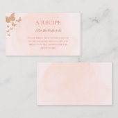 Correspondance Carte de recette Fête des mariées papillons (Devant / Derrière)