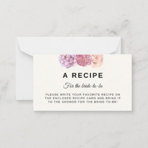 Correspondance Carte de recette Fête des mariées Petals & Prosecc