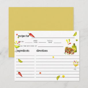 Correspondance Carte de recette Fête des mariées tropicale Tacos 