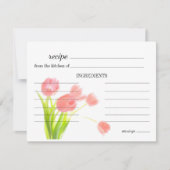 Correspondance Carte de recette Mariage pour tulipes roses douces (Devant)