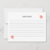 Correspondance Carte de recette Mariage pour tulipes roses douces (Dos)