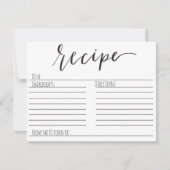 Correspondance carte de recette simple (Devant)
