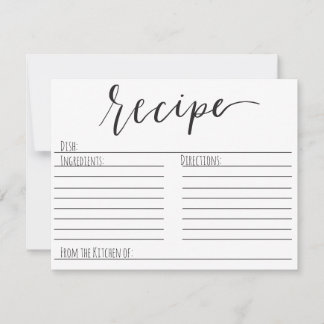 Correspondance carte de recette simple