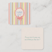 Correspondance Carte de remerciement : (Devant / Derrière)