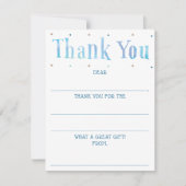 Correspondance Carte de remerciement à remplir garçons aquarelle (Devant)