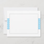 Correspondance Carte de remerciement bleu pour baptême (Dos)