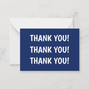 Correspondance Carte de remerciement bleue pour l'anniversaire d'