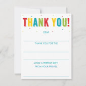 Correspondance Carte de remerciement d'anniversaire à compléter a (Devant)