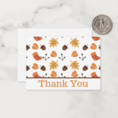 Correspondance Carte de remerciement d'automne (Devant/Arrière en situation)