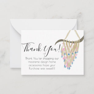 Correspondance Carte de remerciement de décoration suspendue pour