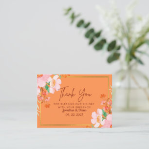 Correspondance Carte de remerciement de mariage 