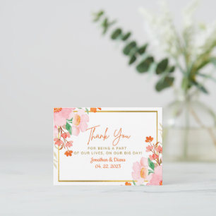 Correspondance Carte de remerciement de mariage