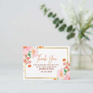 Correspondance Carte de remerciement de mariage