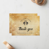 Correspondance Carte de remerciement de mariage Halloween (Devant/Arrière en situation)