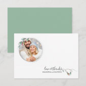 Correspondance Carte de remerciement de Noël scandinave unique (Devant / Derrière)